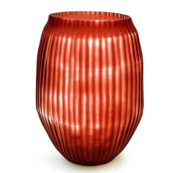 Cut Glass vase M blood orange